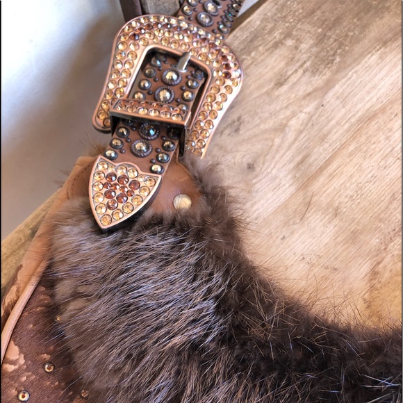 KIPPYS🇺🇸CA Handmade Steer Hide Fur Western Bag - Picture 7 of 10